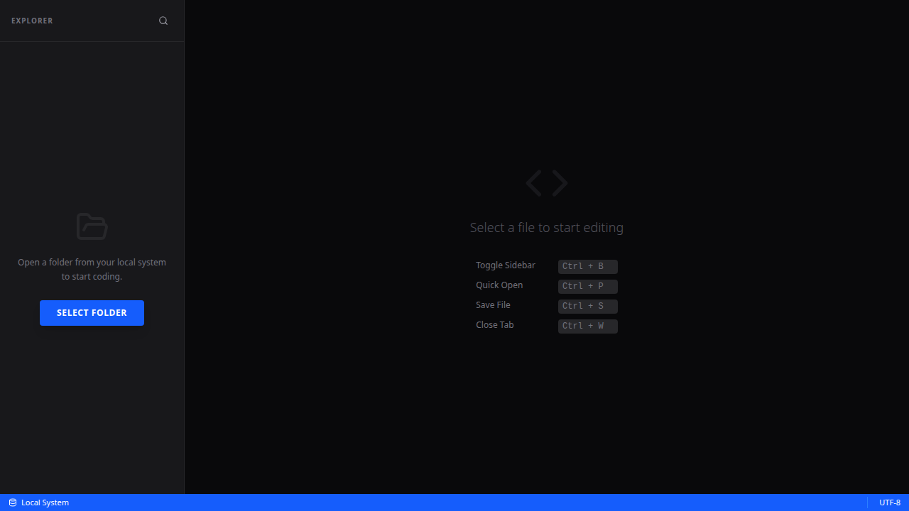 Browser IDE screenshot