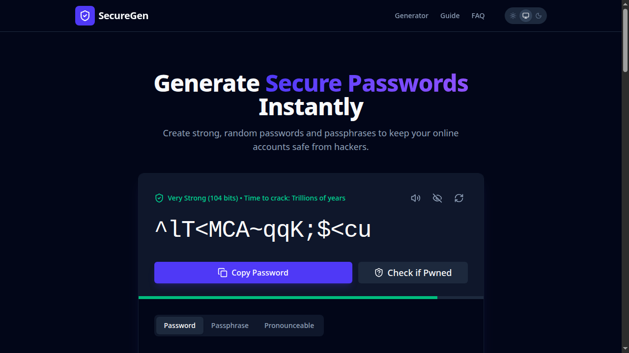 SecureGen screenshot