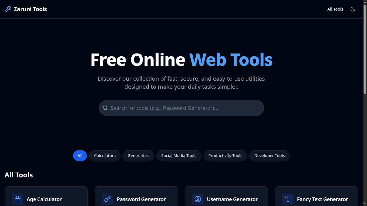 Free Online Web Tools screenshot